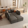 VYNXARIA Sectional Sofa with Storage Function,123" Sofa Bed with Ottoman,6 Seat Sectionals Chaise for Living Room,Chenille - 3 of 4