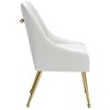 Zuo Maxine Dining Chair White & Gold - 4 of 4