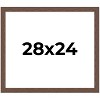 PosterPalooza | 28x24 Wide Barnwood Picture Frame, UV Acrylic, 6 Finishes - Grey, Brown, White, and Black - 2 of 4