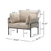 Modern Rattan Patio Lounge Chair with Cushions, 36'' Weather-Resistant Outdoor Armchair for Balcony Garden-3irtyhousy - 4 of 4