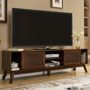 Kumasinova 67.9" Mid Century Modern TV Stand for TV up to 75",Premium MDF Media Dresser with Storage,Versatile TV Console for Living Room - 1 of 4