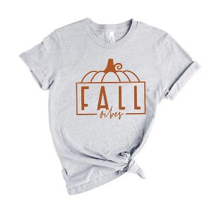 Simply Sage Market Women's Fall Vibes Pumpkin Short Sleeve Graphic Tee - 1 of 2
