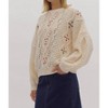 Women's Cable Knit Round Neck Sweater - entro - 2 of 4