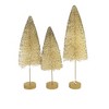 12.5 Inch Opal Gold Glow Bottle Brush Trees Glittered Bottle Brush Trees - 3 of 3
