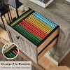 SinCiDo Storage Bookcase, 72" Tall Farmhouse Upright Bookcase w/ 4 Layer Open Adjustable Bookshelves & 2 Drawers, Adjustable File Rack, Home or Office - 4 of 4