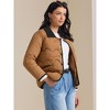 INSPIRE CHIC Women's Casual Long Sleeve Button Down Padded Outerwear Puffer Jacket - 3 of 4