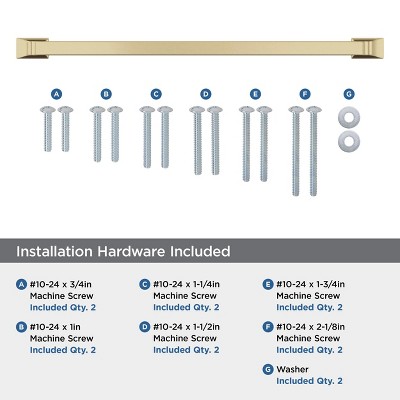 Champagne Bronze 12" Modern Appliance Pull with Mounting Hardware