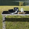 Syemin Folding Tables Adjustable 3ft Portable Pinic Table, Folding Camping Table, Foldable Lightweight Patio Side Table, Black, 35.63"*15.83"*23.63" - 3 of 4