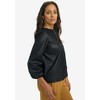 Jessica London Women's Plus Size Blouson Sleeve Faux Leather Jacket - 4 of 4