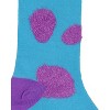 Disney Monsters Inc. Adult Sulley Fuzzy Spots Crew Socks 1 Pair For Men And Women Turquoise - 4 of 4