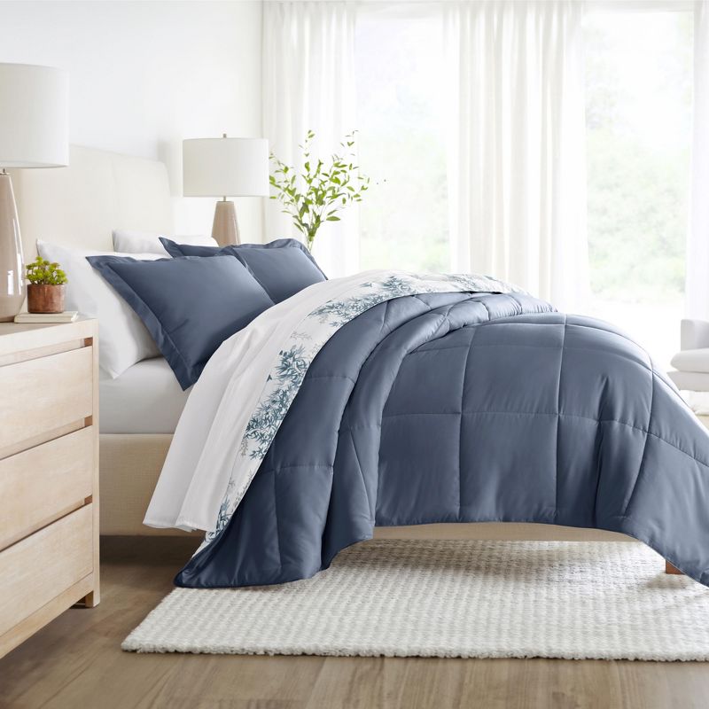 Bamboo Leaves All Season Reverisble Comforter Down Alternative Filling, Machine Washable - Becky Cameron, 3 of 12