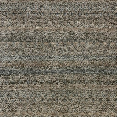 HomeRoots 8' X 10' Chocolate And Gray Striped Washable Indoor Outdoor Area Rug