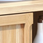 natural + fir wood + stainless steel