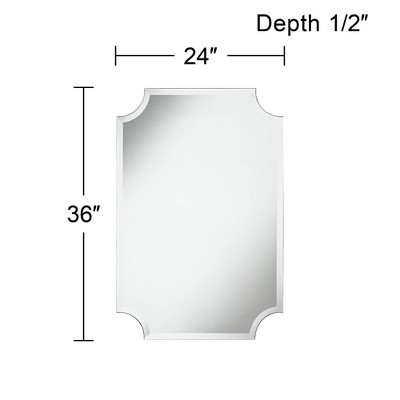 Brix Rectangular Frameless Beveled Vanity Wall Mirror