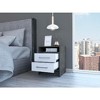 Lyngins Modern 2-Drawer Nightstand, Small Side Table with Metal Handles, End Table for Living Room, Side Table for Bedroom, Compact Storage Side Table - 3 of 4