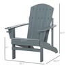 Maggift Patio Accent Chairs, Plastic Adirondack Chairs with Cup Holders, Lawn Chairs for Patio, Garden, Poolside, Gray, 28.5"*38.25"*36.5" - 4 of 4