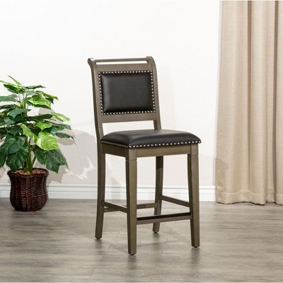 NicBex Dining Chairs Upholstered Chair Counter Height Chairs Leather Accent Seat for Dining Room, Bedroom