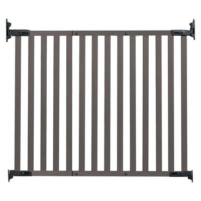 KidCo G2304 Angle Mount Safeway Top of Stairs Quick Release Baby Gate for Blocking Stairs or Hallways and Dividing Rooms, 42.5 x 31 Inch, Bamboo, Gray