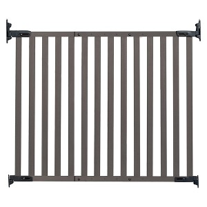 KidCo G2304 Angle Mount Safeway Top of Stairs Quick Release Baby Gate for Blocking Stairs or Hallways and Dividing Rooms, 42.5 x 31 Inch, Bamboo, Gray - 1 of 4