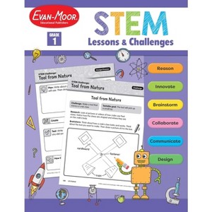 Stem Lessons and Challenges, Grade 1 Teacher Resource - by  Evan-Moor Educational Publishers (Paperback) - 1 of 1