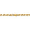 Black Bow Jewelry 3mm 10k Yellow Gold Diamond Cut Hollow Rope Chain Necklace - 4 of 4