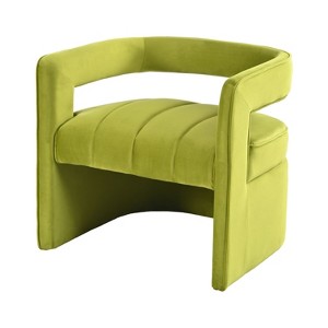NicBex Velvet Accent Chair,Fully Upholstered Living Room Chairs with Curved Backrest,Modern Comfy Armchair,Accent Chairs for Living Room - 1 of 4