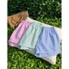 Mocamel Teen Girl 1 Get 2Free, 3pcs/Set ,Multicolor Striped Woven Shorts, Detail Elastic Waist Shorts,Home And Leisure,Spring And Summer - 4 of 4
