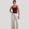 Anna-Kaci Active Women's Fitted Square Neck Tank Top with Built-In Bra and Racerback Design for Active and Casual Comfort - 4 of 4