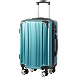 Coolife Luggage,Suitcase PC+ABS Spinner 24in  Carry on (green new, M(24in)) - 1 of 3