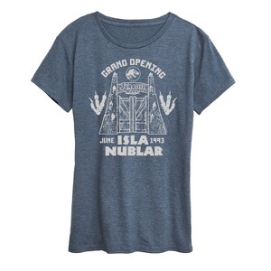 Women's - Jurassic Park - Isla Nublar Grand Opening Short Sleeve Graphic T-Shirt - 1 of 4