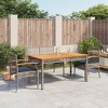 vidaXL Patio Dining Set Set of 4 Grey PE rattan Medium - 2 of 4
