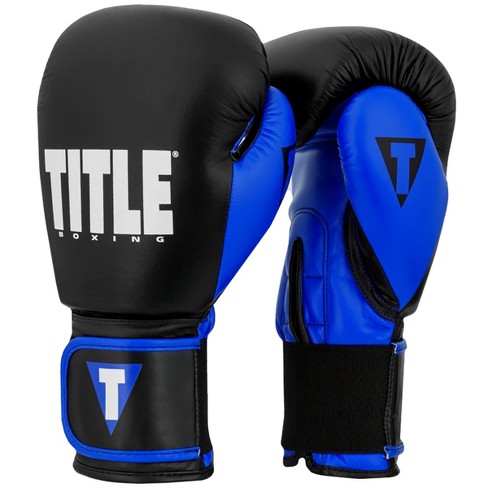 Title Boxing Dynamic Strike Hook And Loop Heavy Bag Gloves - 14 Oz. - Black/blue  : Target