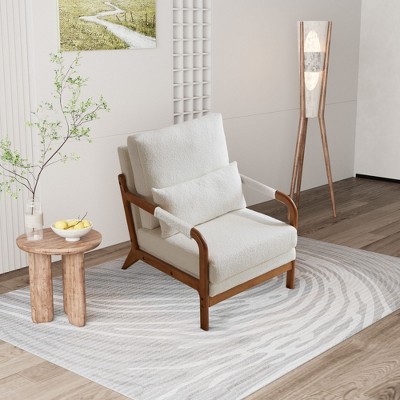 NicBex Accent Chair Modern Armchair with Solid Wood Frame Upholstered Lounge Chair for Reading Room, Bedroom