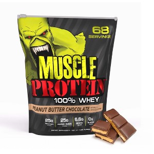 Muscle Protein Whey Powder [5 lbs/Pack of 1]– Cold Filtered, 25g Pure Protein, 6.6g BCAAs (Packaging May Vary) (5 Pound (Pack of 1) - 1 of 4