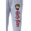 Harry Potter Womens' Wizarding World Chibi Sleep Jogger Pajama Pants Grey - 2 of 3