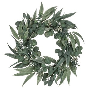 Sullivans Artificial 24" California Eucalyptus Wreath - 1 of 4