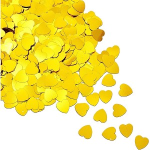 Bright Creations Heart Confetti for Valentine's Party Decorations Party Favors (Gold, 0.5 x 0.5 in) - 1 of 3