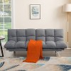 MAYEERTY 67.3" Futon Sofa Bed - 3-Position Adjustable Backrest & Arms, Corduroy Fabric, Metal Legs - 3 of 4