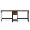 Vynxaria 79-Inch Two Person Computer Desk with Drawers & Storage Shelves, Double Workstation with Hooks for Home Office - 4 of 4