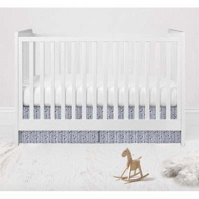 Bacati - Grid Navy Crib/Toddler Bed Skirt