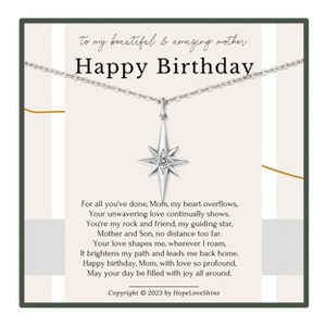 HOPE LOVE SHINE Birthday Necklace for Mom – Birthday Gift for Women, Meaningful Jewelry from Daughter Gold or Silver - 1 of 4