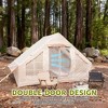 BAOURE 9.8ft x 6.8ft Inflatable Camping Tent with Chimney Window, 2-4 Person Air Glamping Tent, 4-Season Waterproof Windproof Blow Up Cabin Tent - 2 of 4