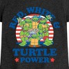 Girls' - Teenage Mutant Ninja Turtles - Red White Turtle Power Fitted Short Sleeve Graphic T-Shirt - 2 of 4