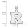 Black Bow Jewelry 14k White Gold Rutgers Scarlet Knights NCAA Small Pendant - 2 of 3
