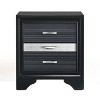 Vynxaria Contemporary 3-Drawer Nightstand - Black, Dedicated Felt-Lined Jewelry Drawer, 3/4 Extension Design, Bedroom Storage Furniture - 3 of 4