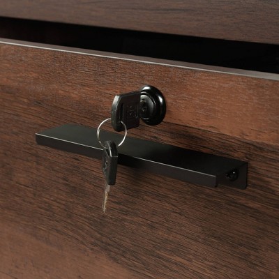 Barrel Oak 2-Drawer Lockable Lateral File Cabinet
