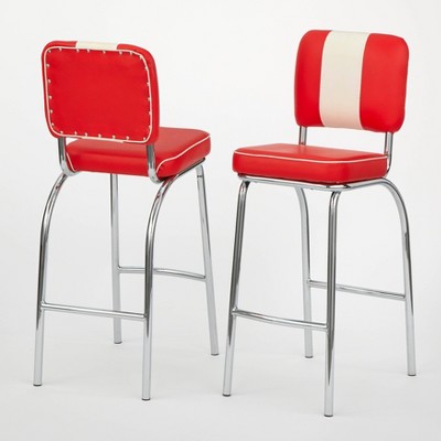 Retro counter shop height stools