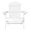 Gulches Outdoor Portable Chairs - Folding Adirondack Chair, White - 4 of 4