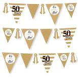 Big Dot of Happiness We Still Do - 50th Wedding Anniversary - DIY Anniversary Party Pennant Garland Decoration - Triangle Banner - 30 Pieces