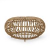 Gulches Boho Coffee Table - Handcrafted Faux Rattan Weave, Open Structure, 29.50" W x 29.50" D x 15.30" H - 2 of 4